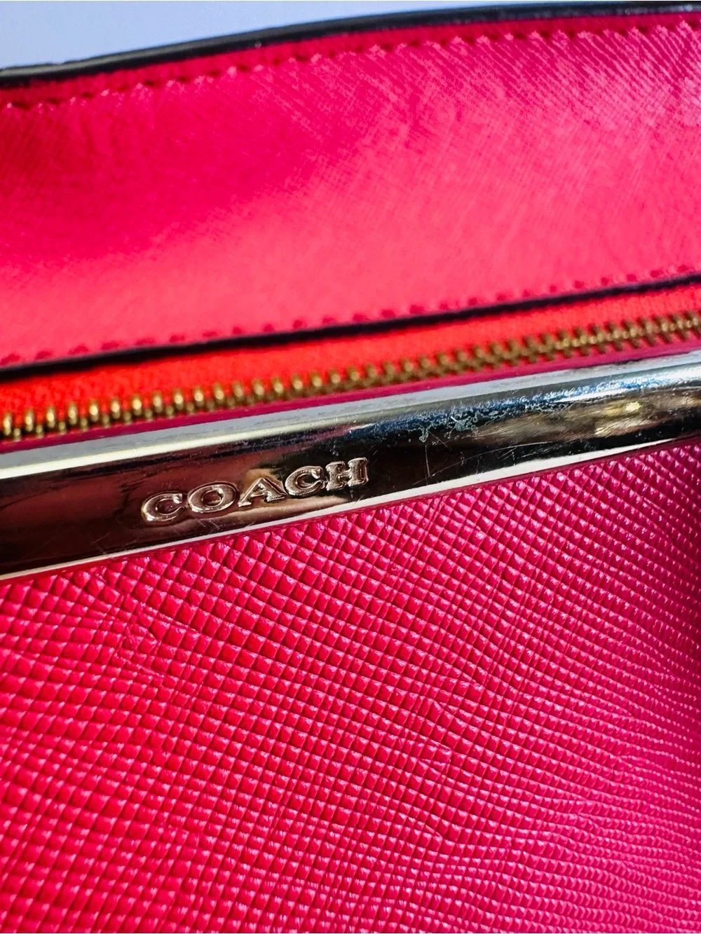 🔥 COACH PINK TOTE — CLASSIC STYLE Style 29002 GREAT RESTORATION PIECE AS IS